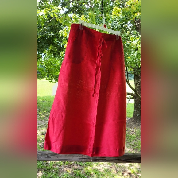 Choices pink linen skirt size Large - Picture 7 of 8